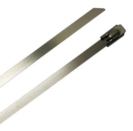 RS PRO Serre-fils Verrou à bille, Argent, en Acier inoxydable 316, 680 mm x 4.6mm