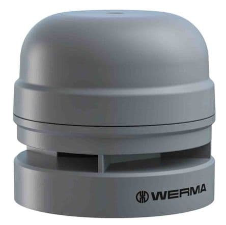 Werma Alarme électronique série EvoSIGNAL Midi Plafond Gris 2 tonalités 230V c.a. 110 dB @ 1m IP66 c.a./c.c.