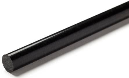 RS PRO Tige en acétal Noir x 1 m Dia. 25.8 mm