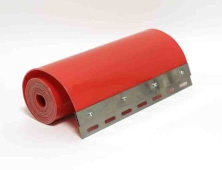 RS PRO Rideau à  lanières PVC Rouge Long. 3 m, larg. 200mm x Industriel 2 mm
