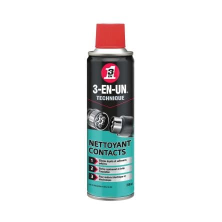 3-EN-UN Nettoyant TECHNIQUE, Aérosol 250 ml pour Electronique grand public, Équipement sportif électronique
