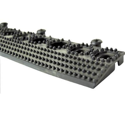 RS PRO Dalle antidérapante Carreau Orifices, en Chlorure de polyvinyle Noir, 500 mm Verrouillage x 60mm x 16 mm