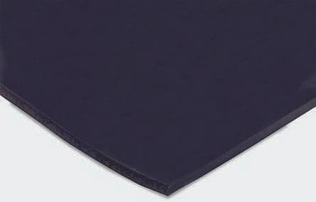 RS PRO Plaque caoutchouc noire, 600 mm x 600mm x 3 mm, 204 °C