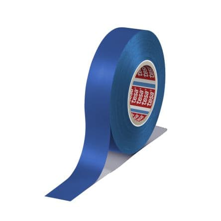 Tesa Ruban d'isolation électrique 4163 Bleu 7000 V en Chlorure de polyvinyle x 19mm, 33 m 130 μm
