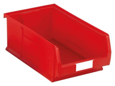 RS PRO Bac de rangement Rouge en Polypropylène Portable, 200 mm x 315 mm x 510 mm