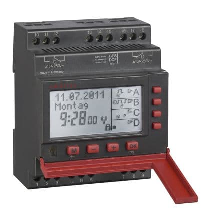 Muller Interrupteur horaire pour rail DIN SC, 2 canaux 230V c.a. Numérique Minutes 1RT Connecteur mâle
