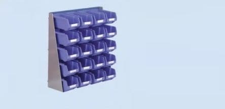 RS PRO Rack de rangement Bleu en Polypropylène Portable, 500 mm x 500 mm