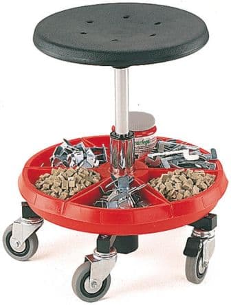 Bott Tabouret mobile 0.475 m à 2 marches Rouge, Noir Polyuréthane, hauteur de plateforme 0.475m