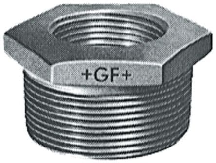 Georg Fischer Raccord en fer doux, Noir Bague réductrice Droit Mâle BSPT, 3/4 in/Femelle BSPP/3/8 in