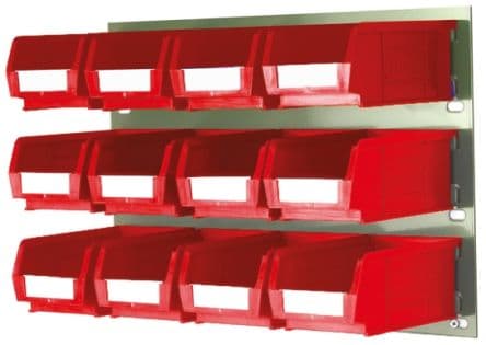 RS PRO Bac de rangement Rouge en Polypropylène Portable, 75 mm x 100 mm x 165 mm