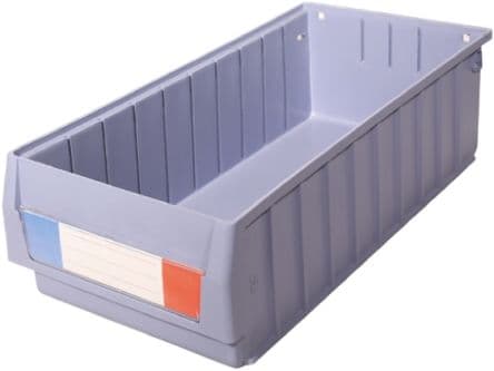 RS PRO Bac de rangement Bleu en Polypropylène Portable, 500 mm x 234 mm x 140 mm