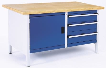 Bott Etabli, Acier, Larg. 1500 mm x Prof. 750mm x Haut. 840 mm, charge max. 800kg Hauteur ajustable