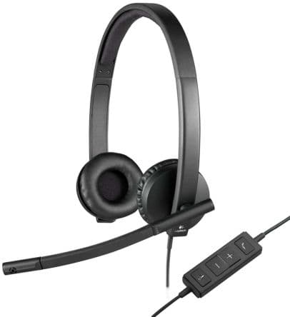 Logitech Casque-micro supra-auriculaire H570e Noir Mono et stéréo filaires