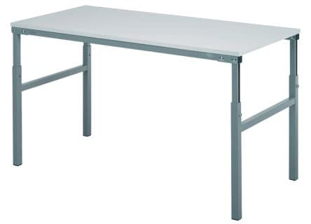 RS PRO Etabli, Larg. 700 mm x Prof. 1.8m x Haut. 700 mm, charge max. 300kg Hauteur ajustable