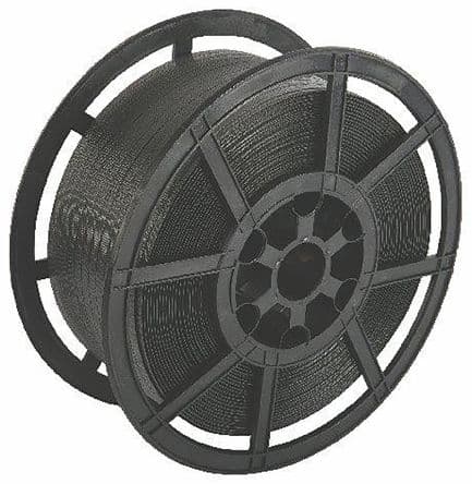 RS PRO Bandage Polyéthylène téréphtalate, Noir 220 kg, largeur 12.4 mm, longueur 1300 m