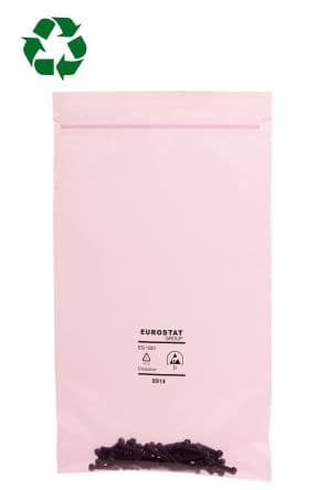 EUROSTAT Sachet antistatique Antistatique recyclé, Rose, x 305mm