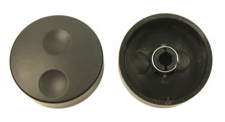 RS PRO Bouton de potentiomètre 38.6 mm 6 mm, Noir
