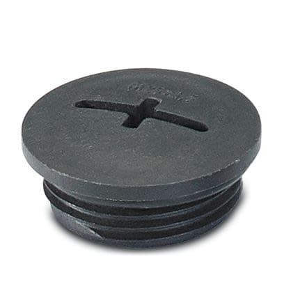 Phoenix Contact Bouchon obturateur Noir jais M20, en Polyamide Fileté, Ø de perçage 24 mm, IP68, IP66