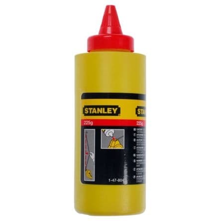 Stanley Kit de bobine de cordeau à craie Nylon 60 mm Craie bleue 45G, Et niveau de ligne, Fil de craie de 30 m compris