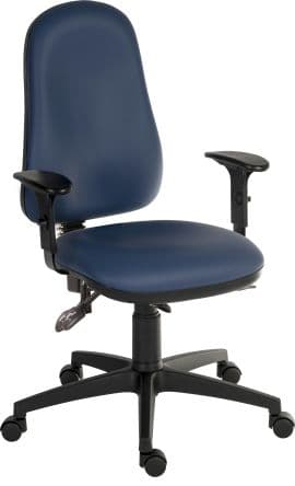 RS PRO, Bleu Chaise d'opérateur Polyuréthane à  Roulettes 150 kg