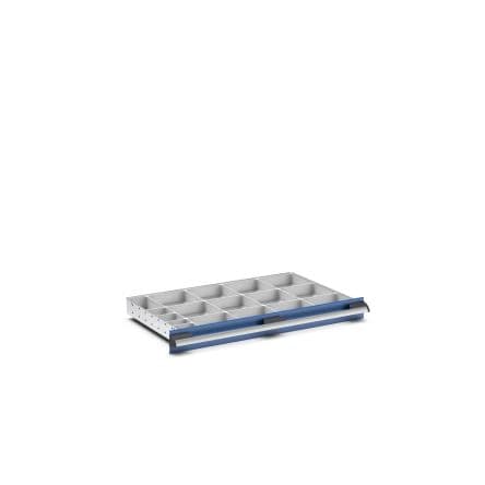 Bott Rack de rangement Gris clair en Plastique, Polypropylène, 75 mm x 800 mm x 525 mm