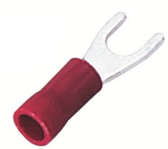 RS PRO Cosse à fourche à sertir série SVS Isolé, Rouge 5.3 mm 16 AWG 22 AWG Vinyle