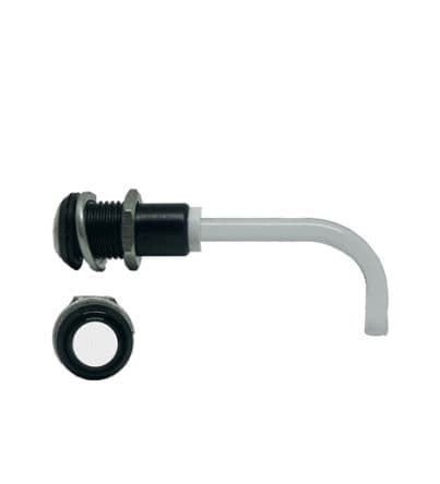 Bivar Conduit de lumière LED, Panneau 63.4 mm Clair, 1 Angle droit Rigide Noir 9 mm