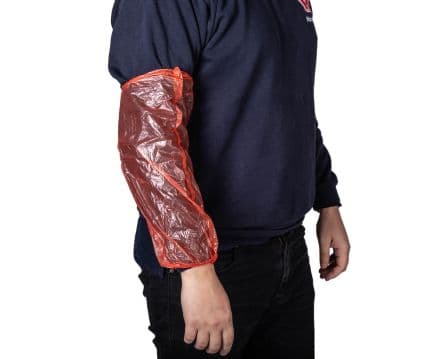 RS PRO Manchette de protection Rouge, Elastique Polyéthylène, Jetable taille 22 x 40 cm, No