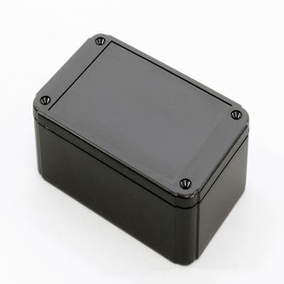 Hammond Boîtier RL en Acrylonitrile butadiène styrène, Plastique IP54, 199.9 mm, 150.11 mm, Gris clair 70.1 mm, Noir