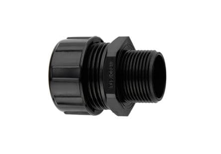 Flexicon Raccord de gaine Presse-étoupe droit à filetage mâle), en Nylon Gris Gris, taille 25 mm, IP40, M25