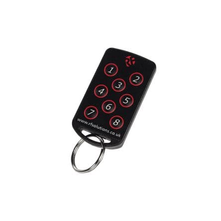 RF Solutions Télécommande porte-clés, 8 voie(s) FM, 433.92 MHz 8 Boutons