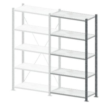 Manorga Etagères de stockage en Acier Gris 2000 mm, larg. 1000mm x 500 mm
