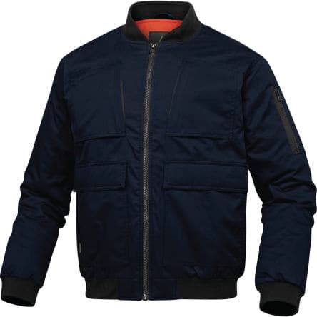 Delta Plus Veste de travail Mixte, L Coupe-vent, Noir, Bleu marine LORCA No