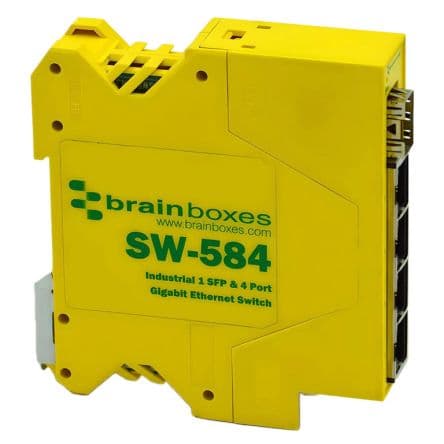 Brainboxes Commutateur SW-584 Non-manageable, 4 ports 1000Mbps