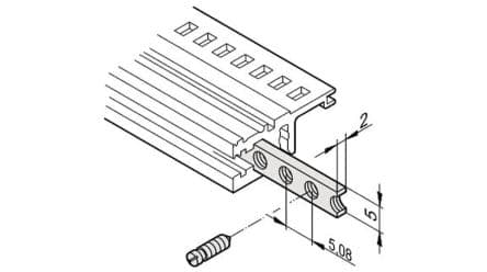 Nuvotem Talema 34561, en Acier Rail de montage à  utiliser avec Montage de cartes-mères isolées, 324.62 mm