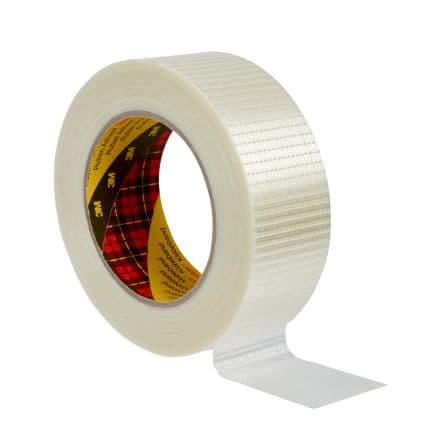 3M Ruban adhésif d'emballage 700003536, Blanc, Transparent, 50 m x 50mm
