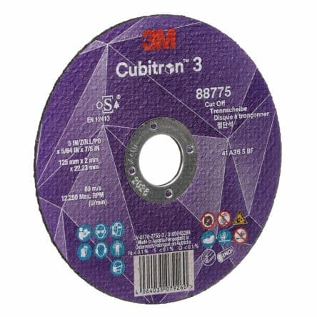 3M Disque à  tronçonner 88775 Céramique, Ø 125 mm, Grain 25, 36 x 2 mm 25 Par lot