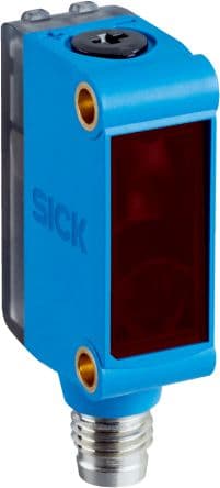 SICK Capteur photoélectrique Suppression de l'arrière plan LED PinPoint, Rectangulaire Connecteur M8 PnP Non