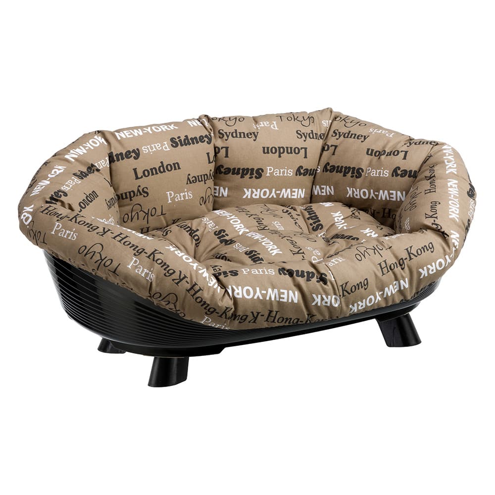 Corbeille Ferplast Siesta Deluxe avec housse Sofà Cities pour chien et chat - lot taille 4 : corbeille + housse + pieds