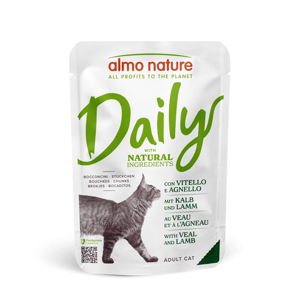 12x70g poulet / saumon Almo Nature Daily Menu - Nourriture pour Chat