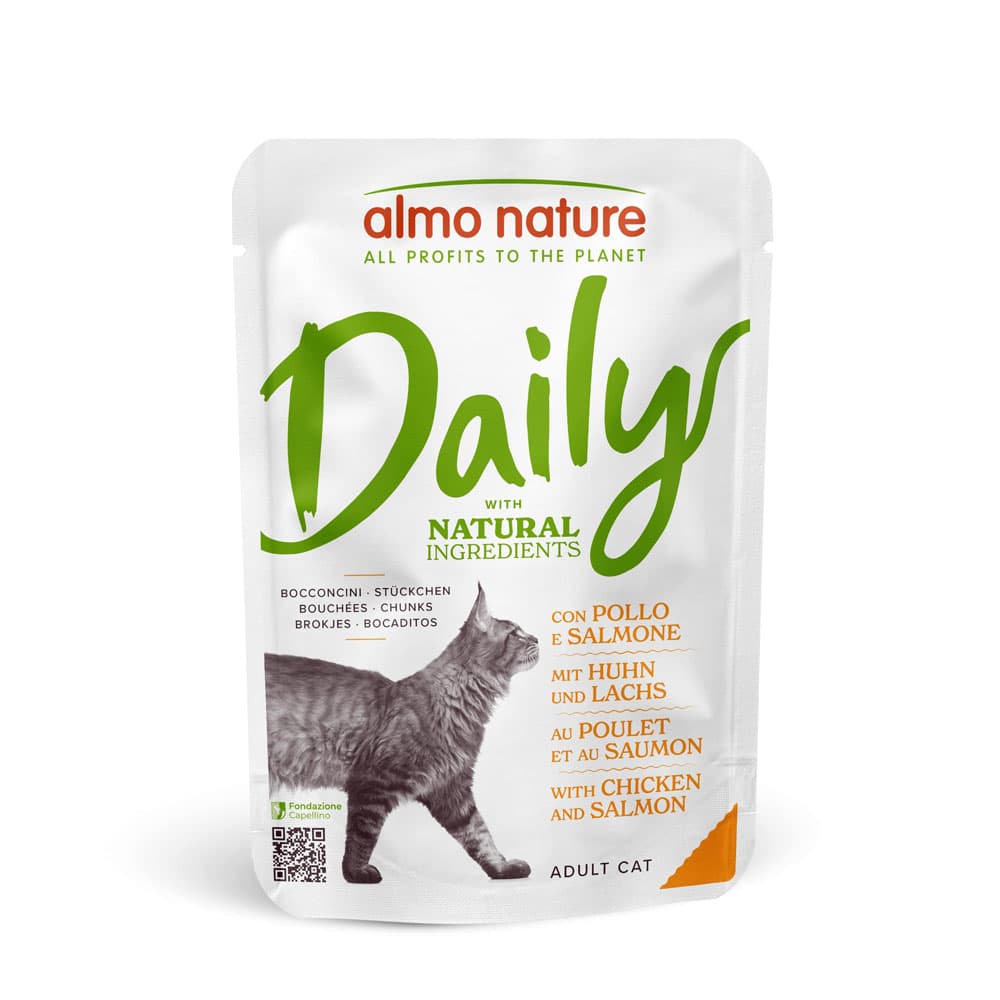 6x70g poulet / saumon Almo Nature Daily Menu - Nourriture pour Chat