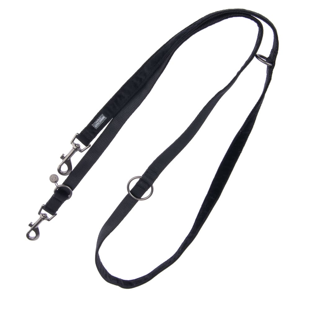 Laisse Nomad Tales Blush, ébène pour chien  - L 200 cm, l 20 mm