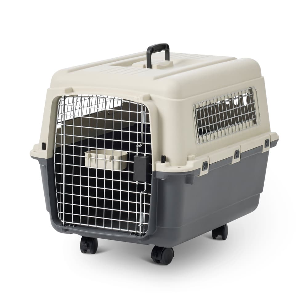 Cage de transport sur roulettes Feria pour chien - taille 4 (S), anthracite / beige