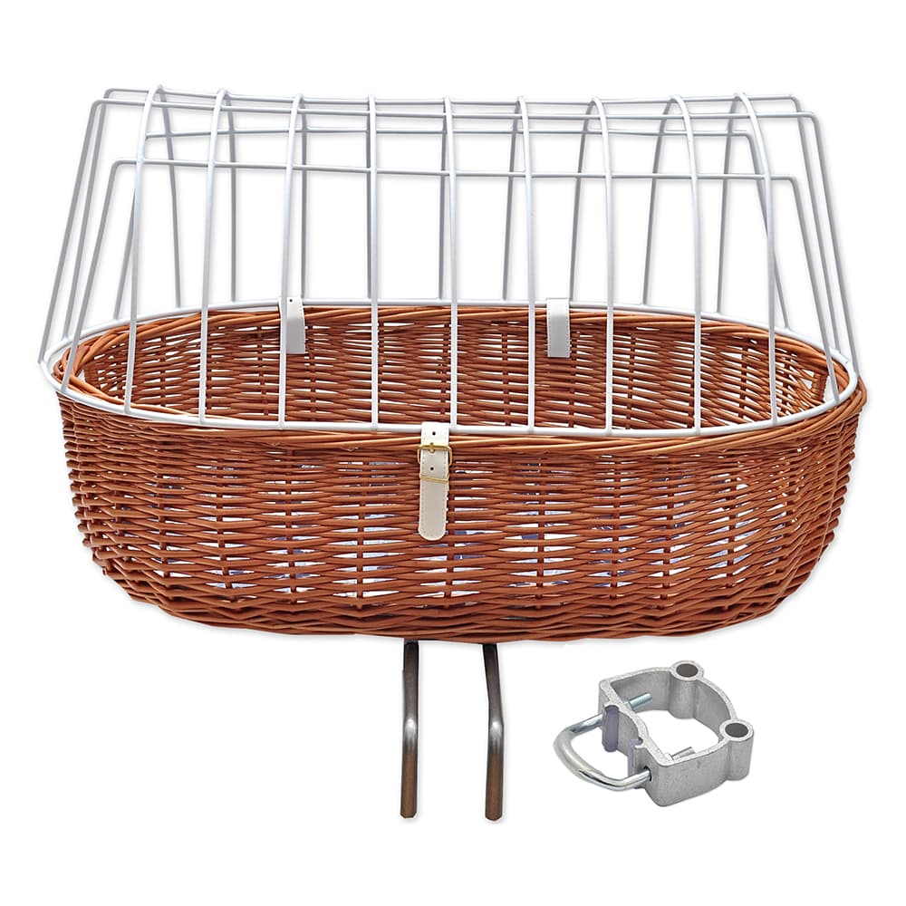 Maxi Panier vélo Chien avec grille de protection Aumüller l70 l46 H40 cm - Panier vélo pour Chien