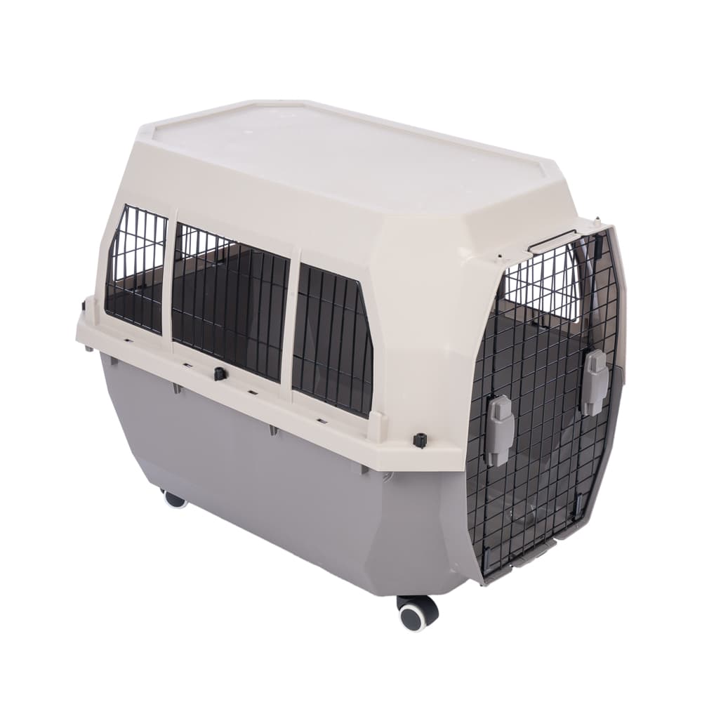 TIAKI Caisse de transport à roulettes L 54,5 x P 72,5 x H 62 cm Chien