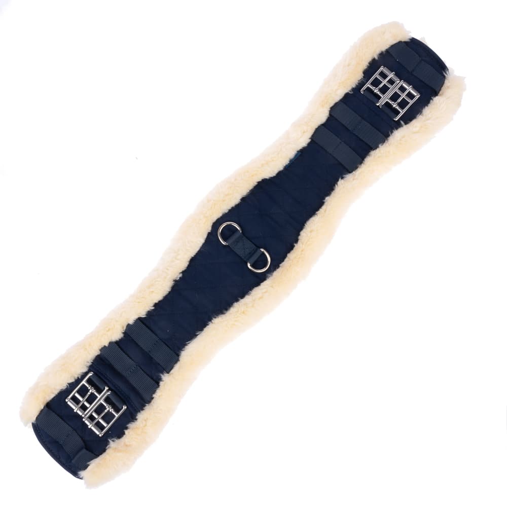 Nomad Tales Sangle courte avec fourrure synthétique, bleu marine L80 x l18 x H3 cm cheval