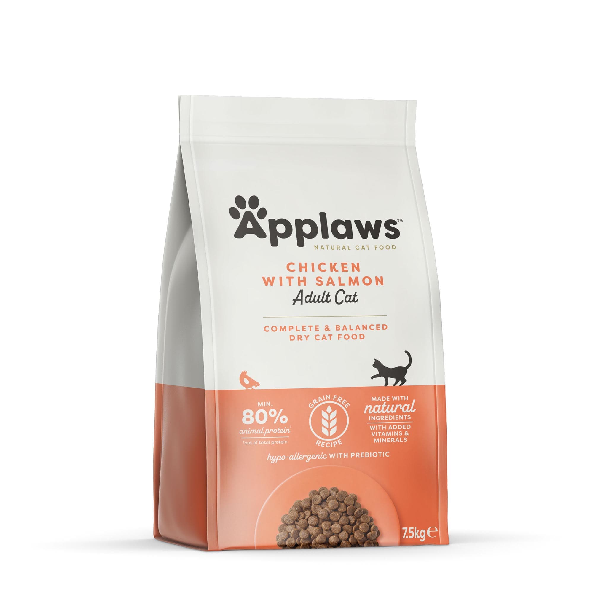 2x7,5kg Applaws Poulet/saumon Croquettes pour chat