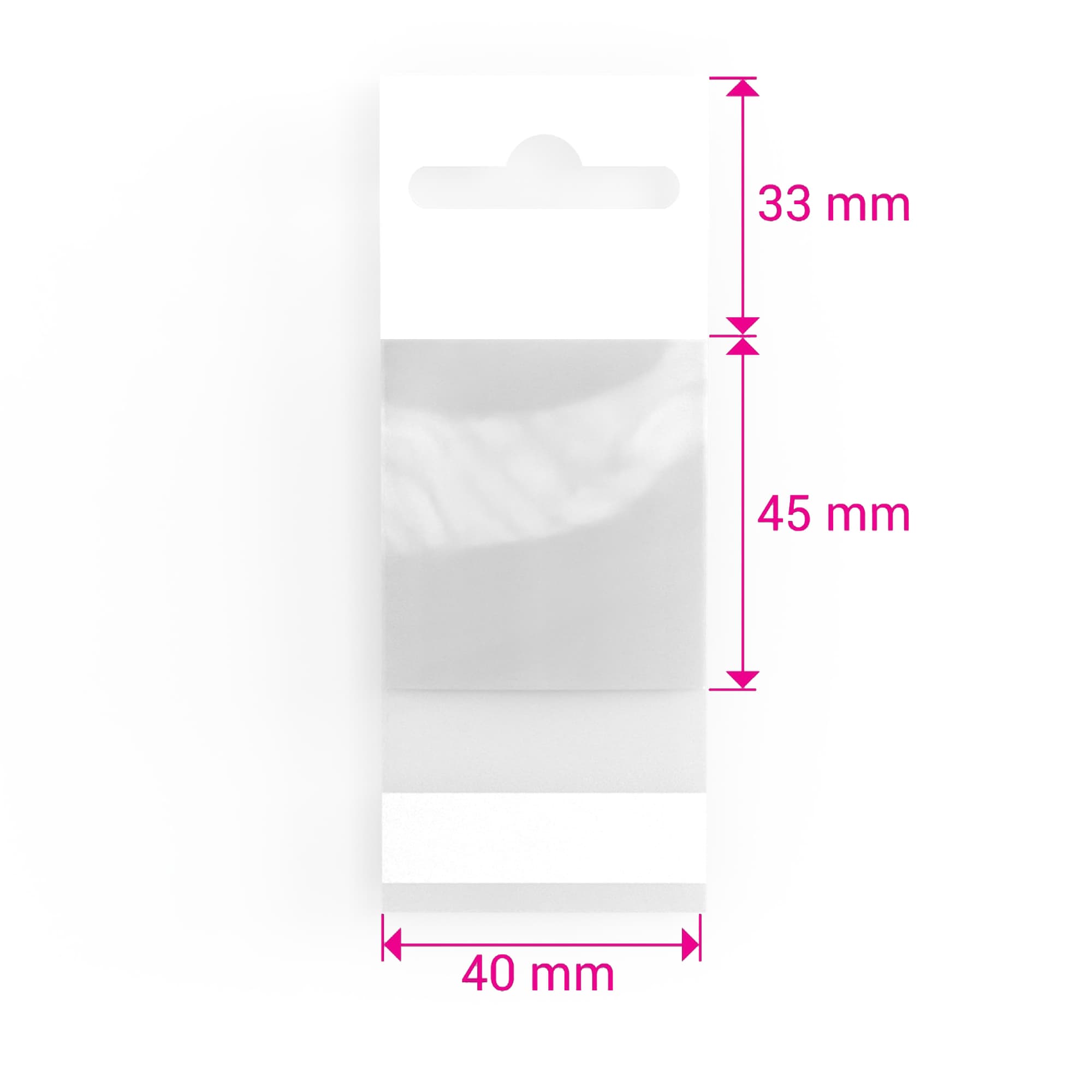 Sacs en cellophane avec en-tête (PPO)