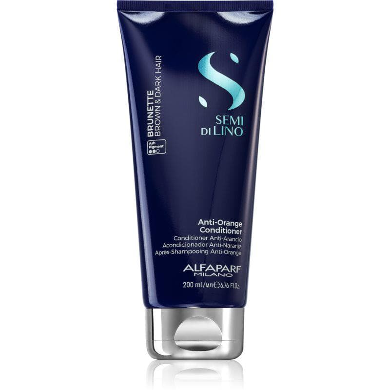 Alfaparf Milano Semi di Lino Brunette soin démêlant correcteur couleur neutralisant les reflets cuivrés 200 ml