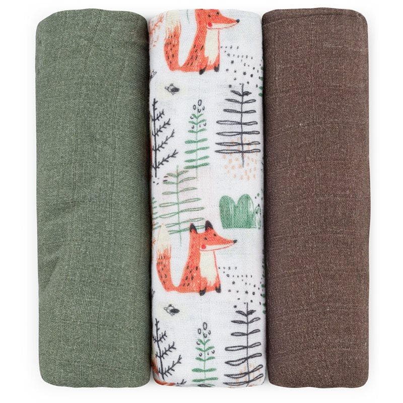 Petite&Mars Moussy couches en tissu Forest Fox 68 x 68 cm 3 pcs